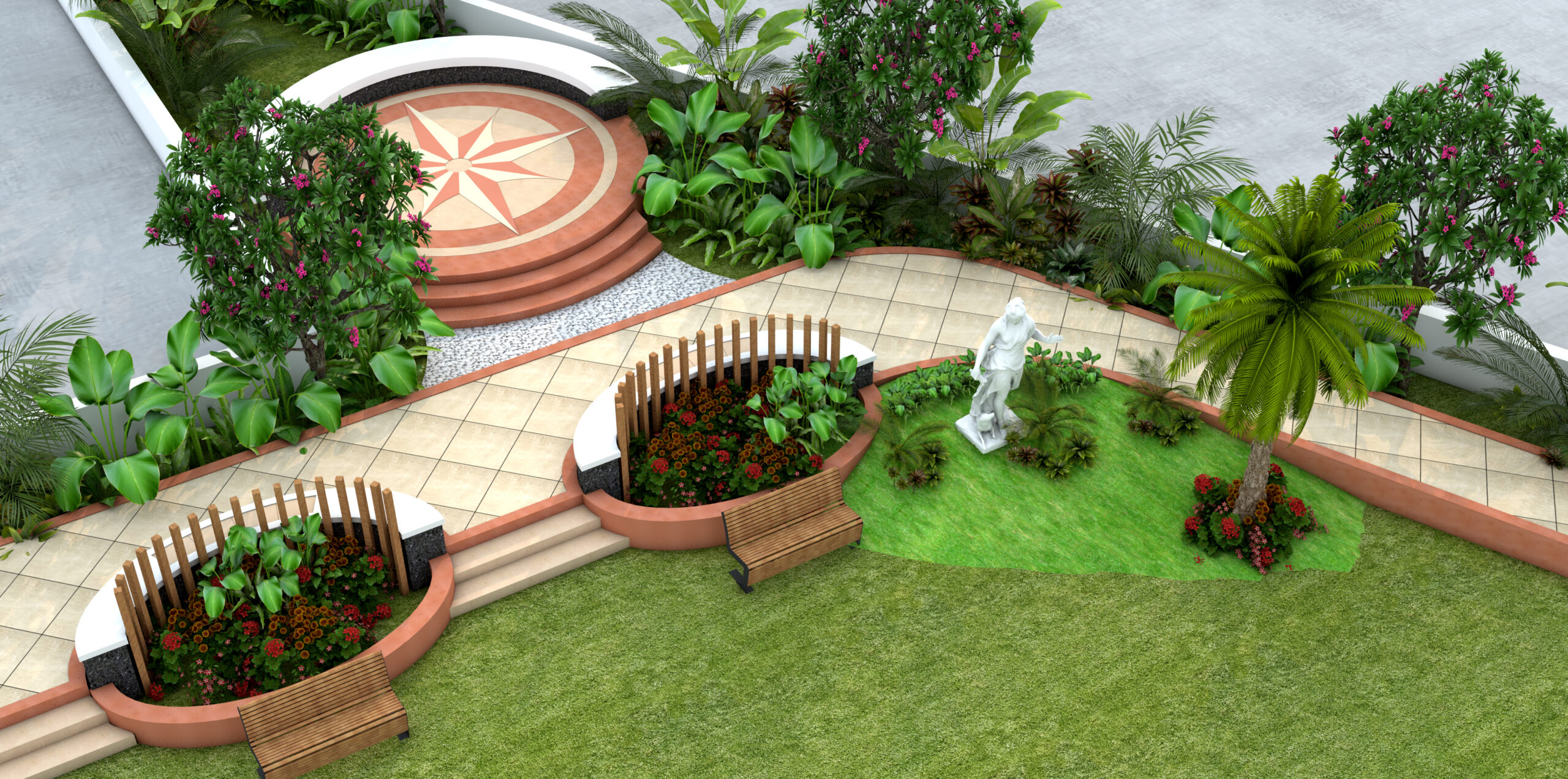 Kitchen with island