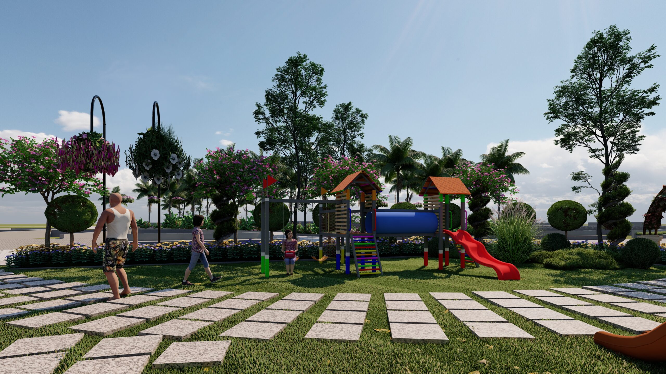 Tiny Blossom Park Landscape